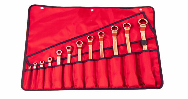 UST-RW12S 12 Pcs Non-Sparking Double Ring End Wrench Set