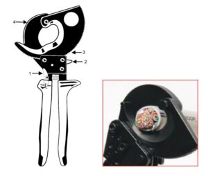 UST-C331R RATCHET ACTION CABLE CUTTERS